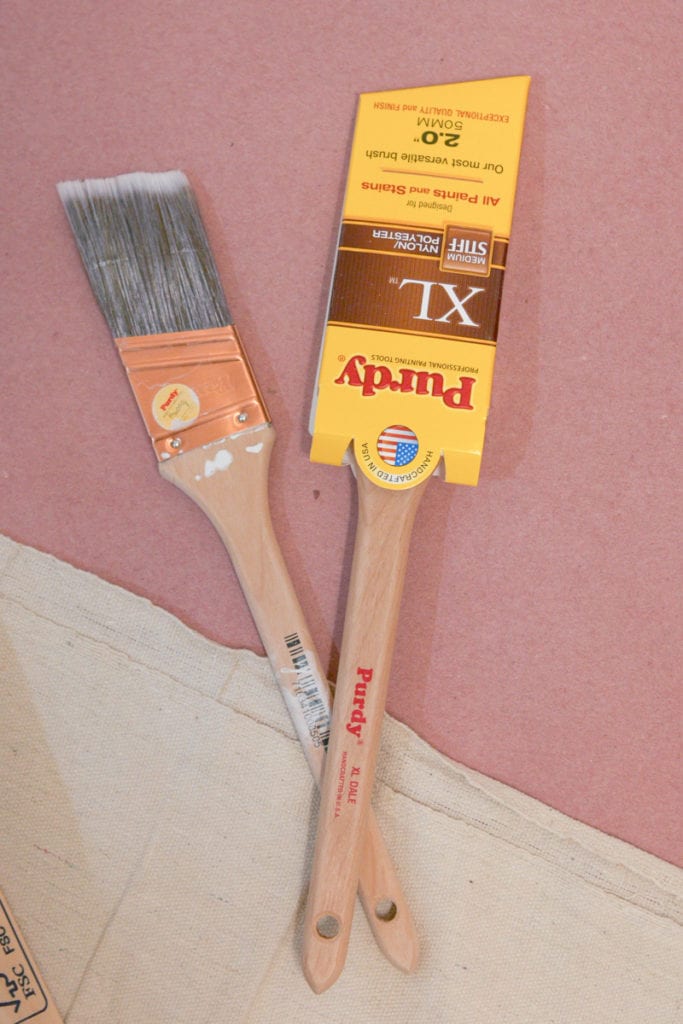 Invest in a quality paint brush (we love the Purdy brand) to make sure you get a good paint finish
