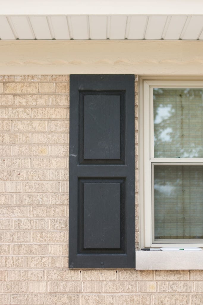 black shutters from lowes to increase curb appeal