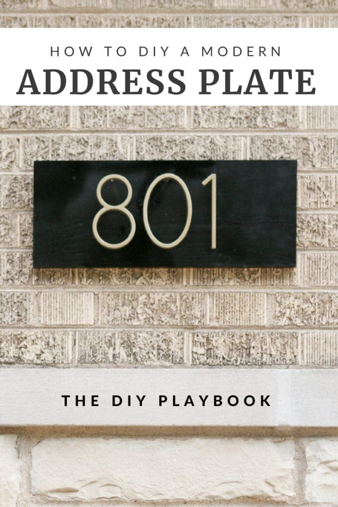 tutorial on how to diy a modern DIY address plate