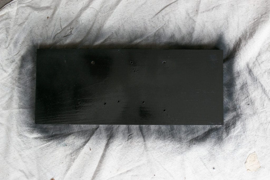painting wood black for address plate
