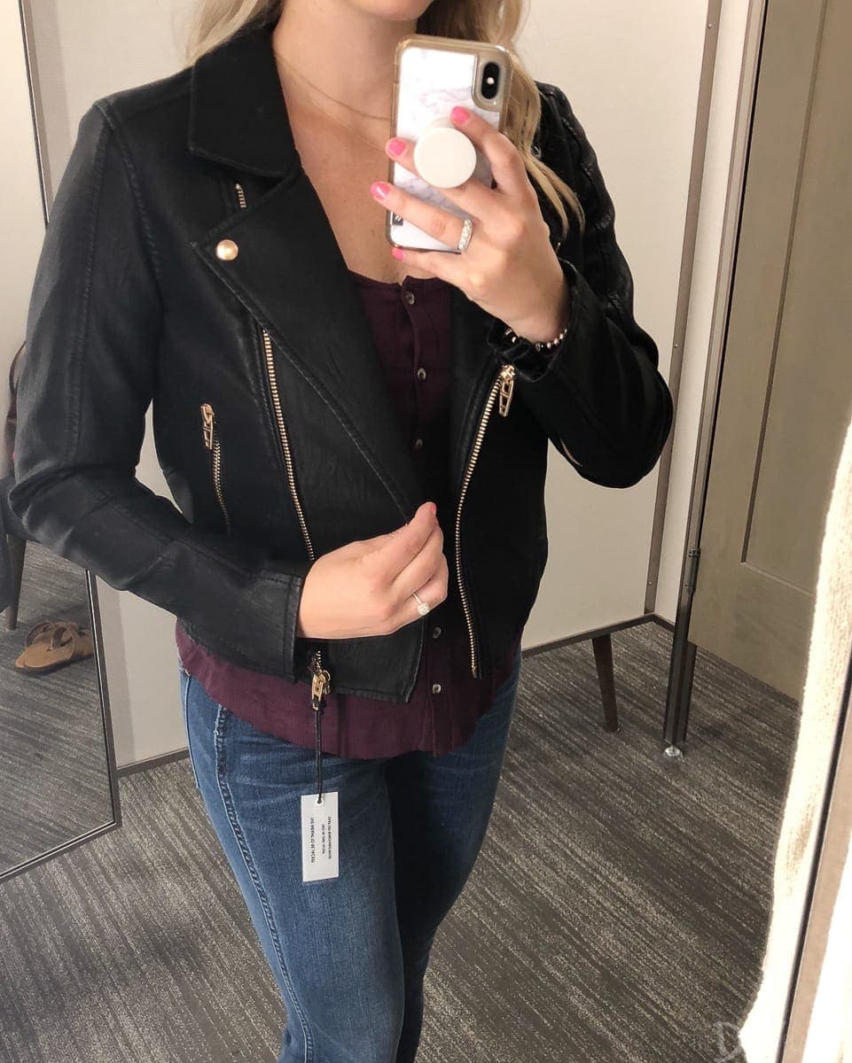 Leather jacket from Nordstrom anniversary sale