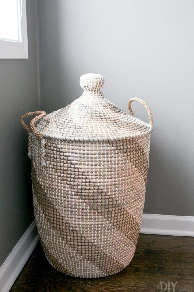 Use a lidded basket to hide the contents inside