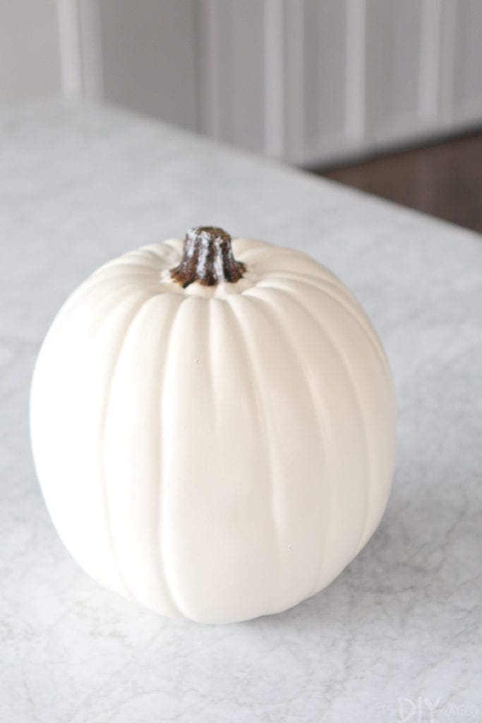 White craft pumpkin from Michaels