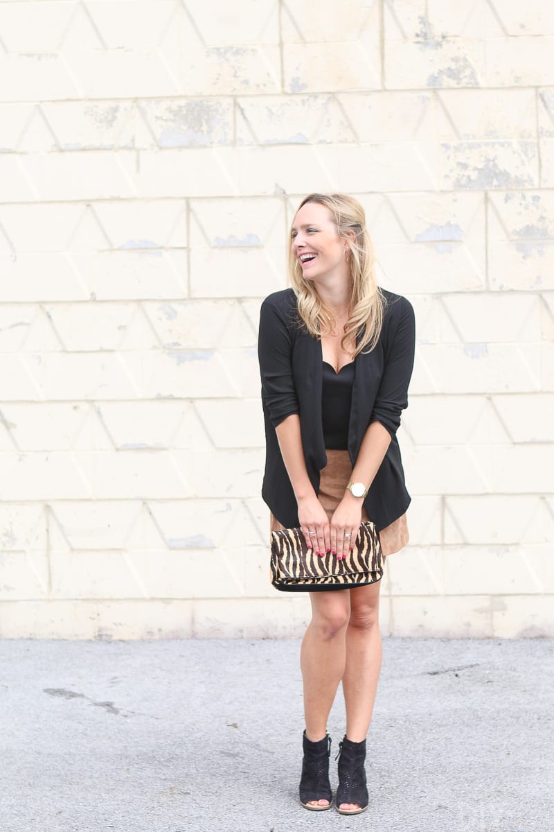 styling a suede skirt for fall