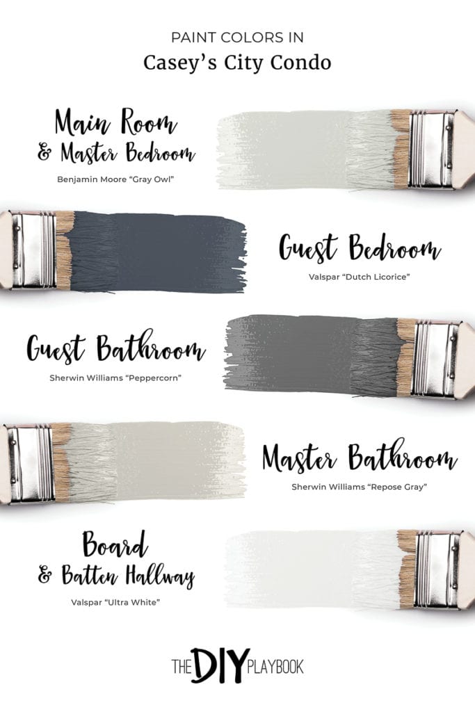 A neutral paint color palette for a home
