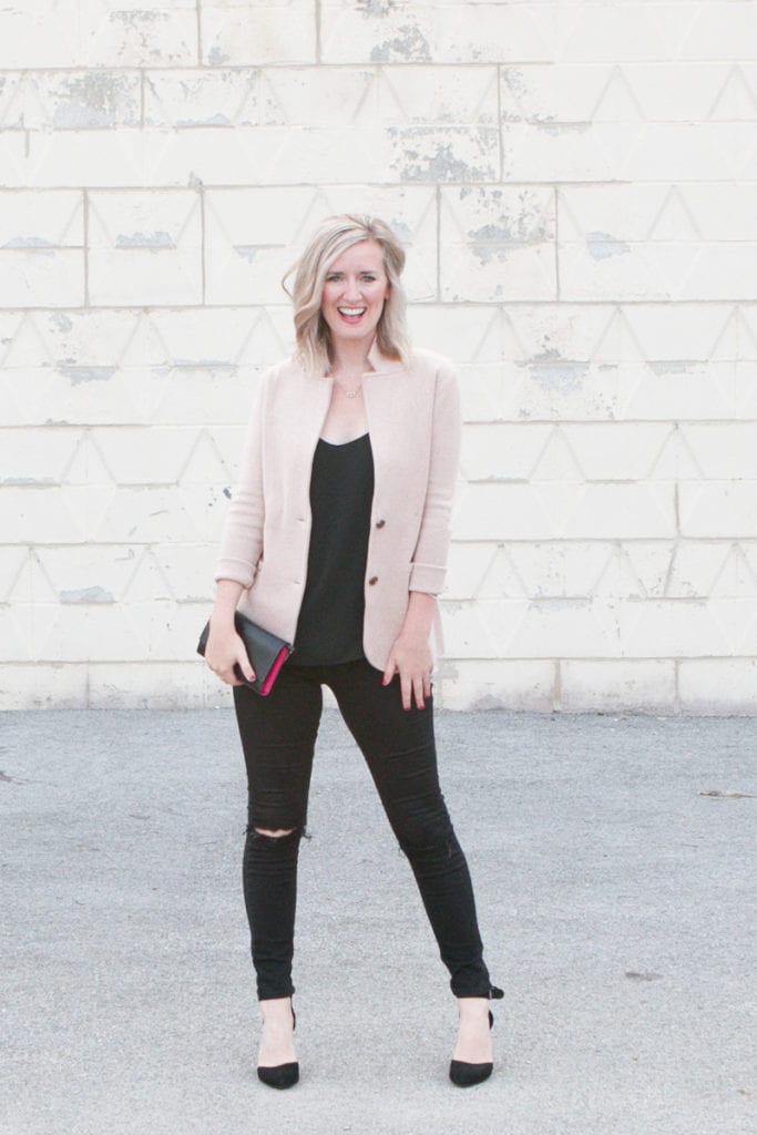 Styling a fall blazer for date night