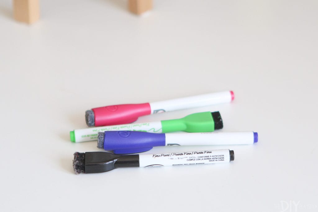 Colorful dry erase markers