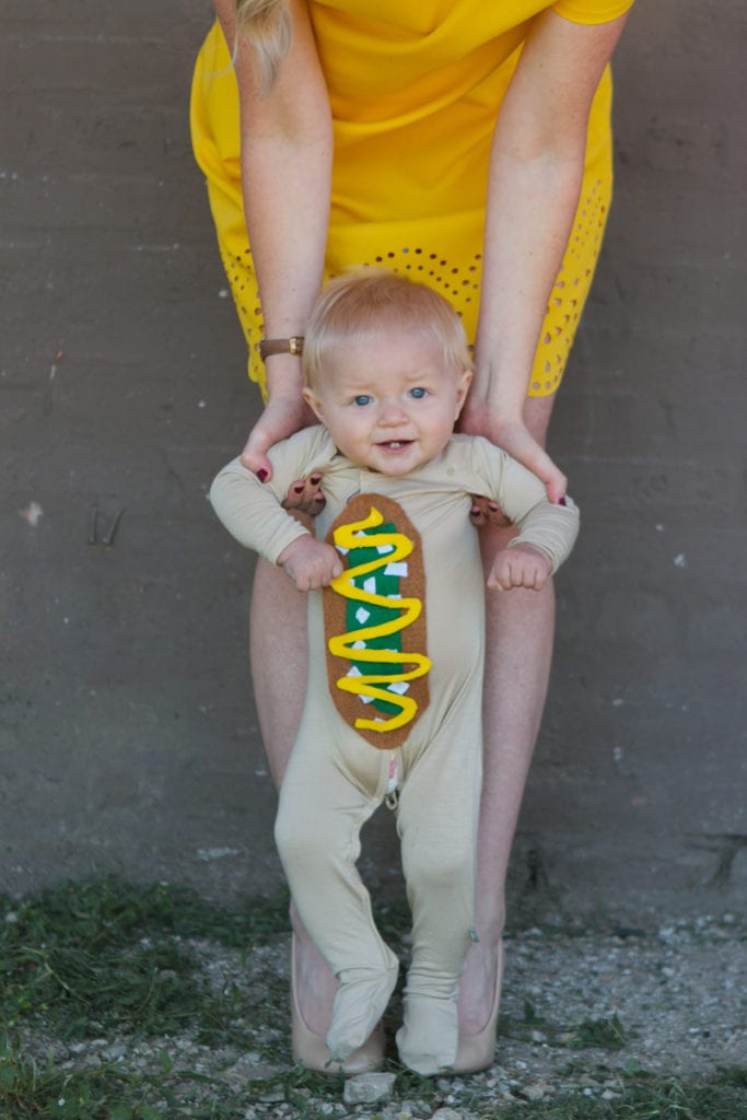 DIY Baby Hot Dog Costume