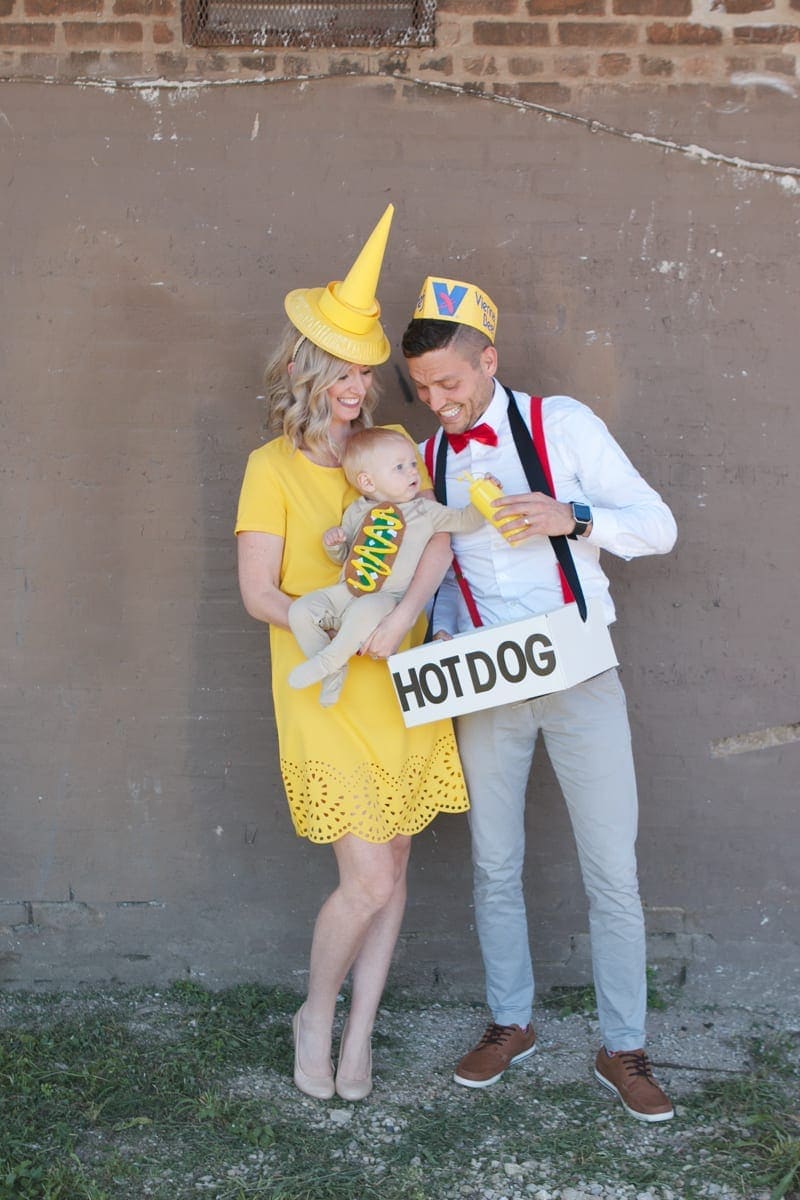 family diy costume hot dog