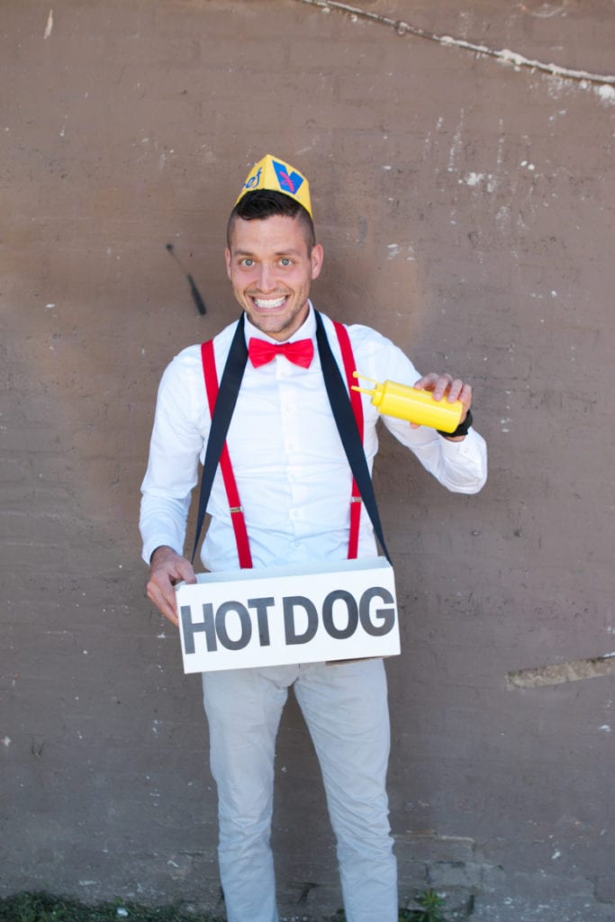 diy hot dog vendor costume