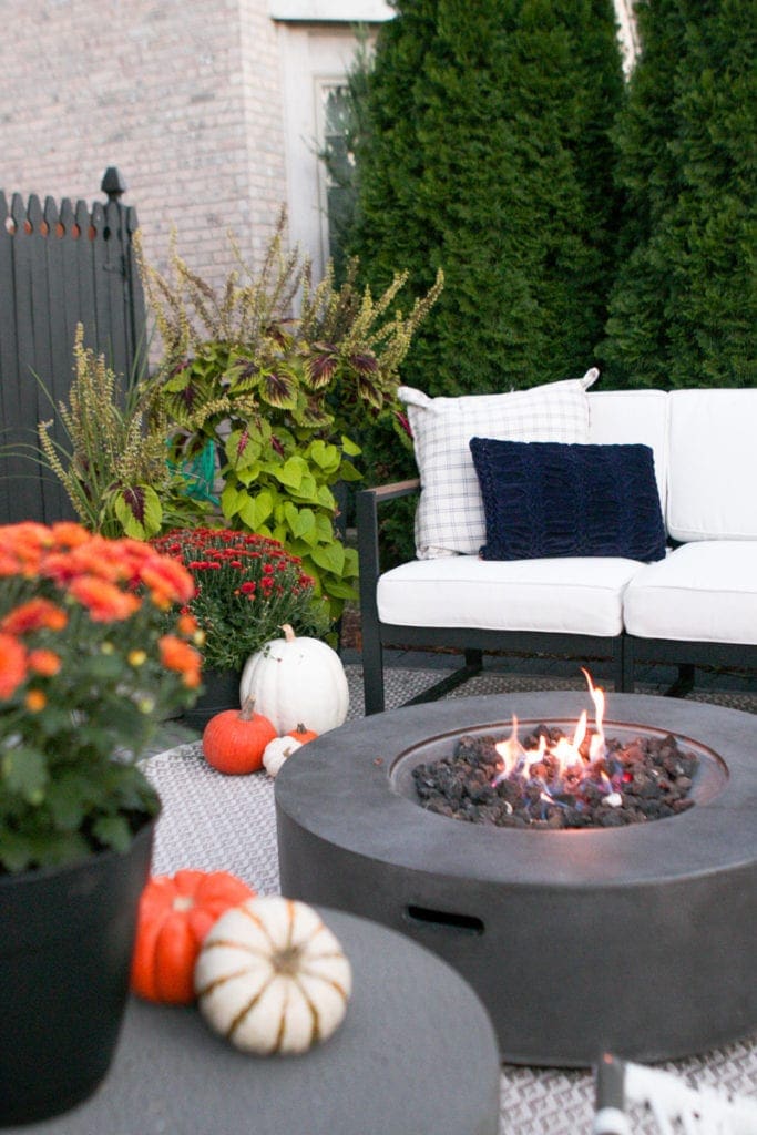 fire pit for a fall patio