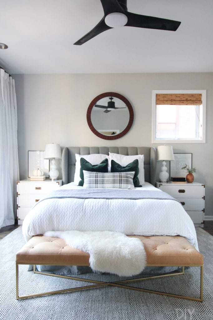 fall home tour of the master bedroom