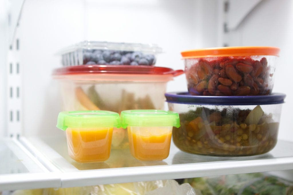 baby food in the refrigerator