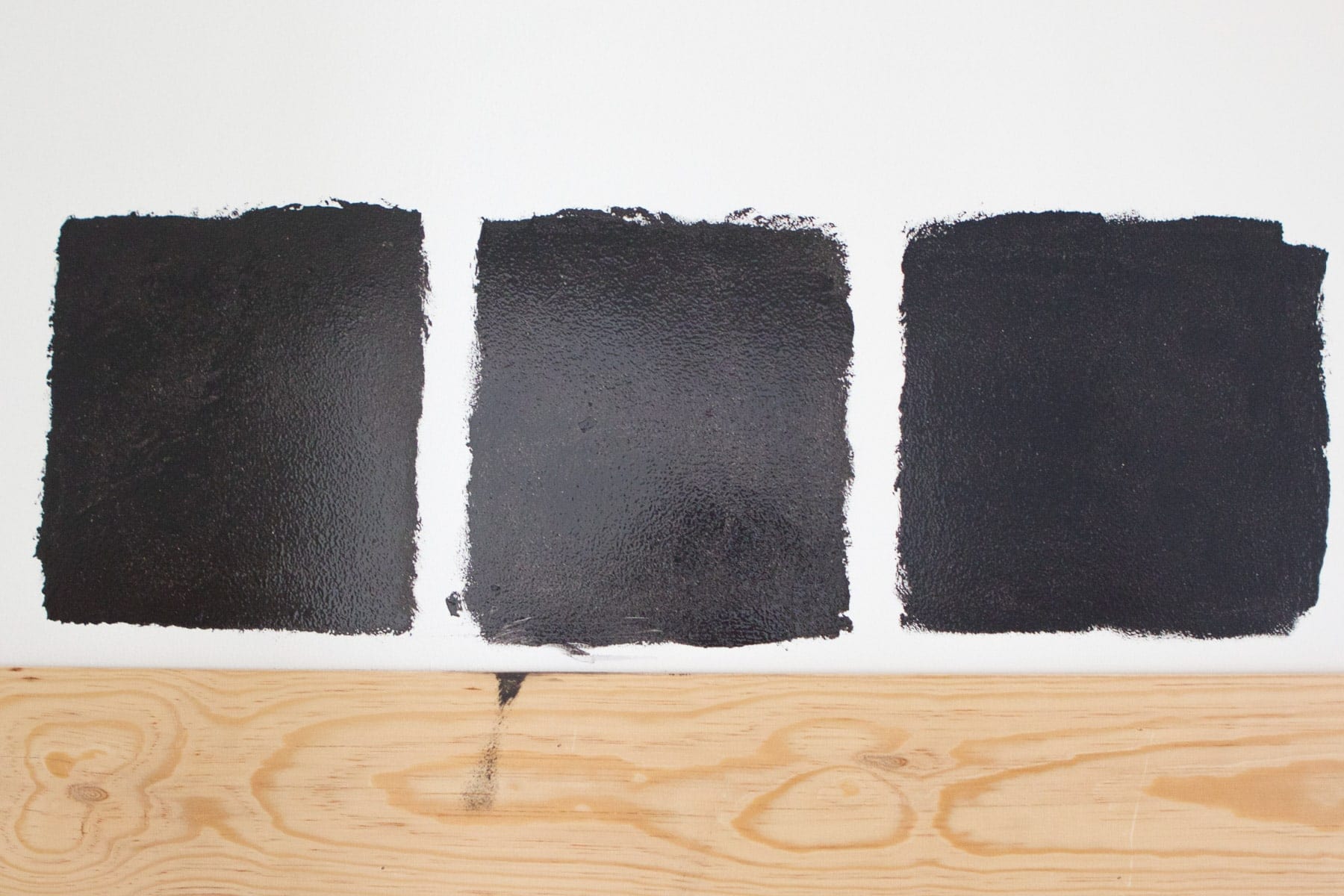 black paint on the wall