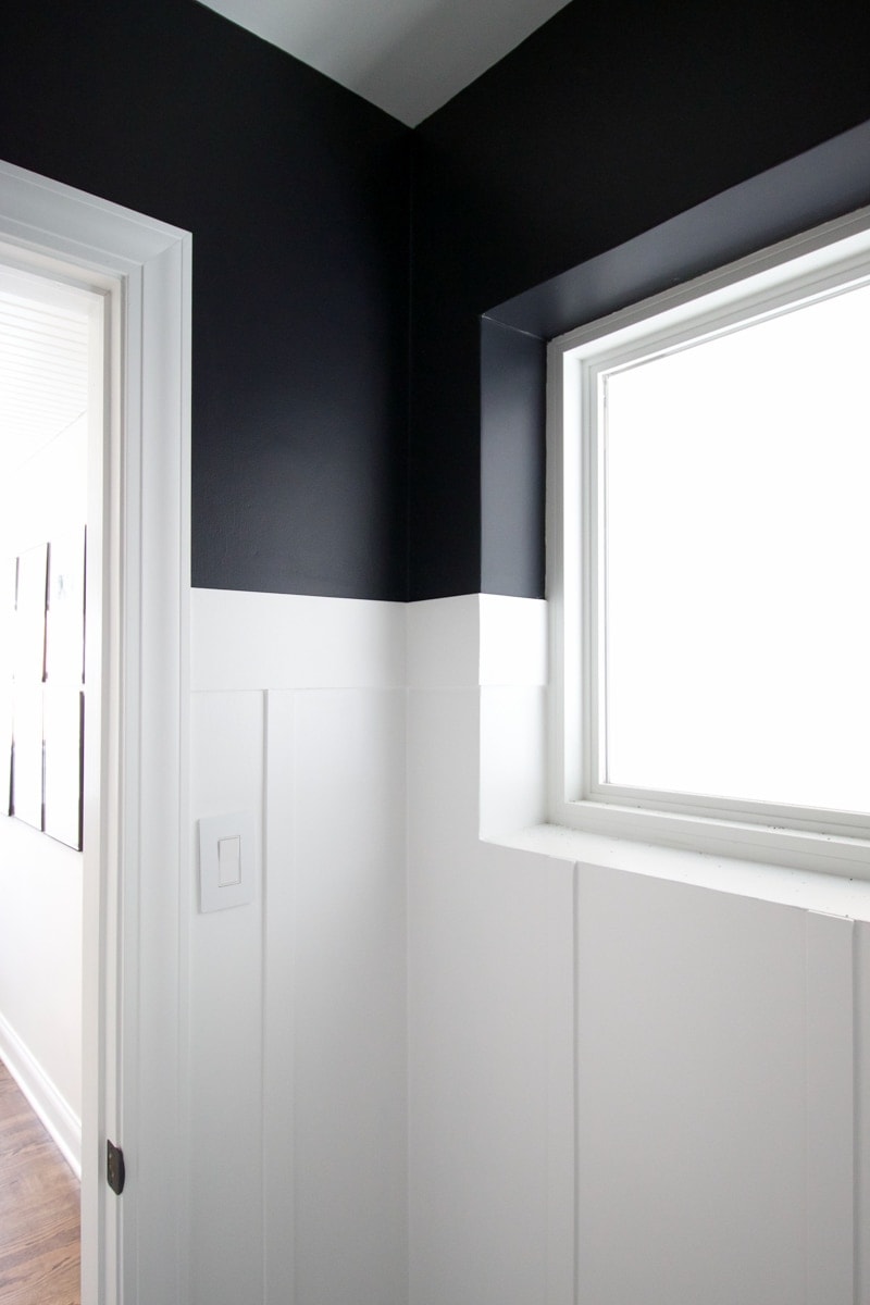 white window with black paint