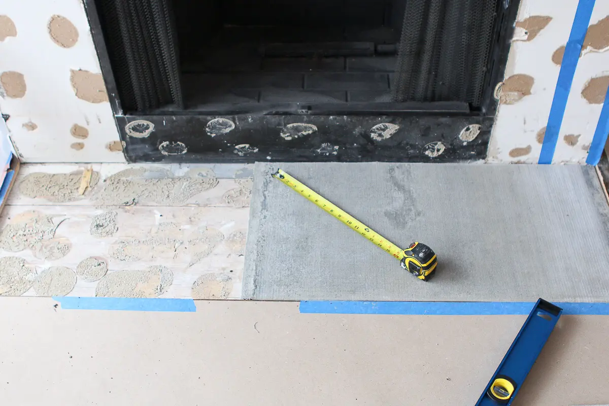 Measuring the ground for cement board