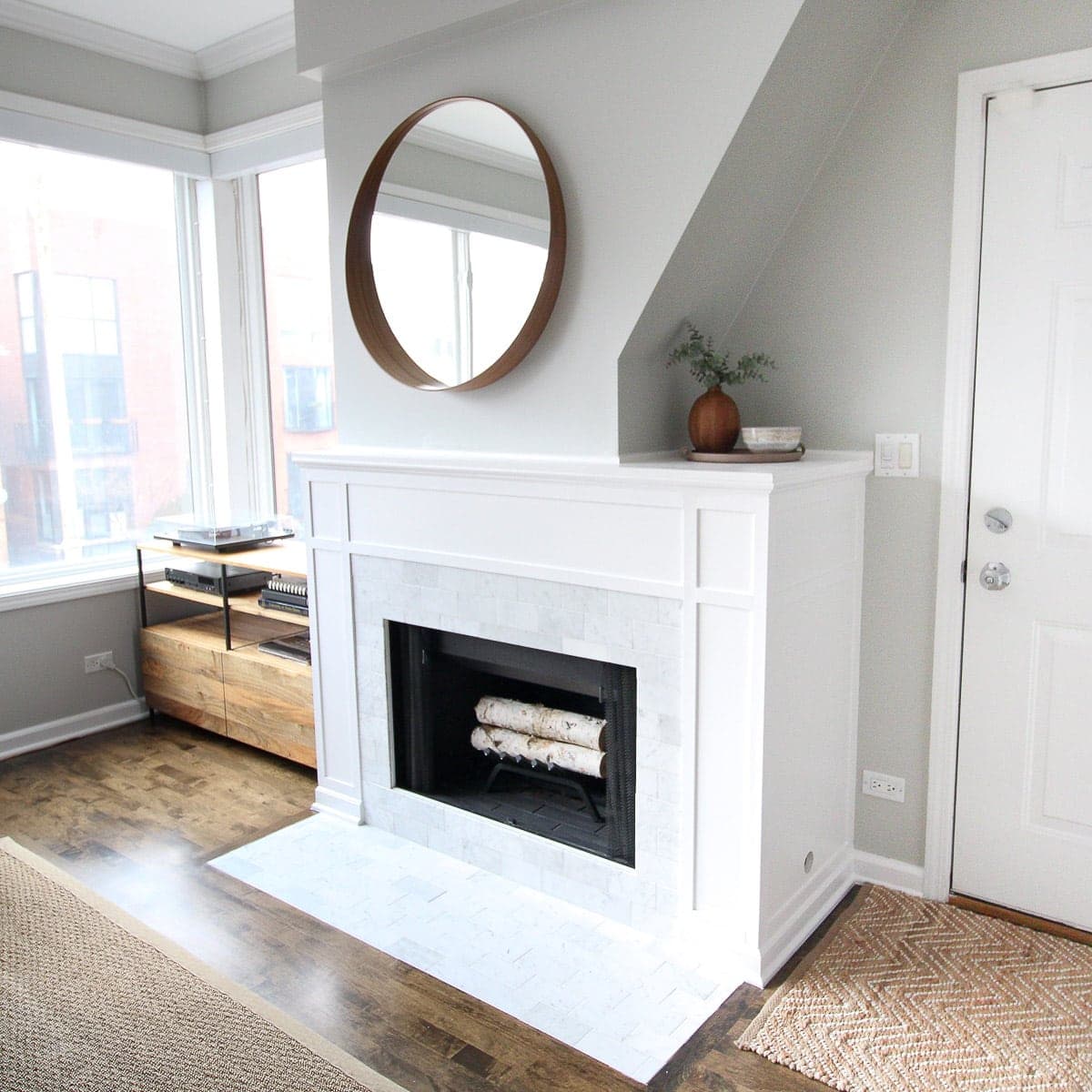 DIY Marble Fireplace