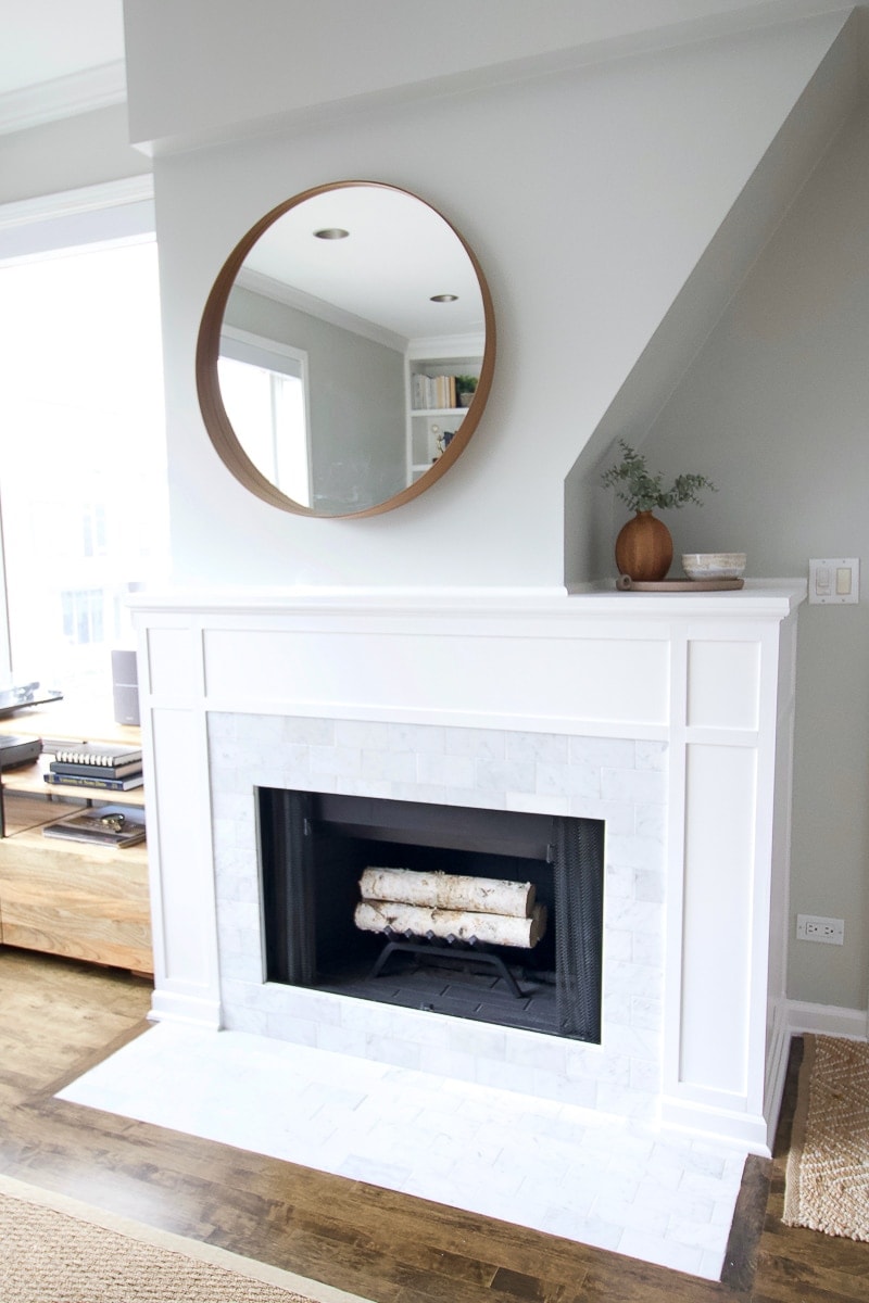 Marble fireplace DIY project