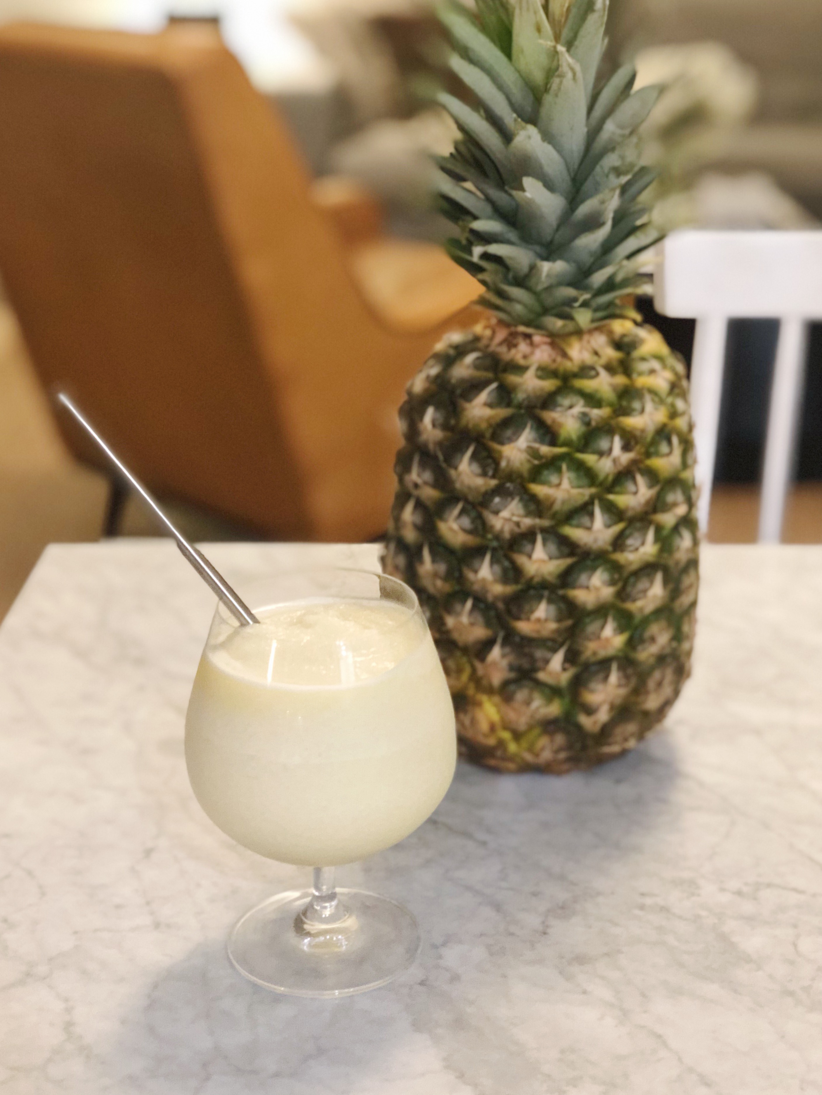 Beach party date night with pina coladas