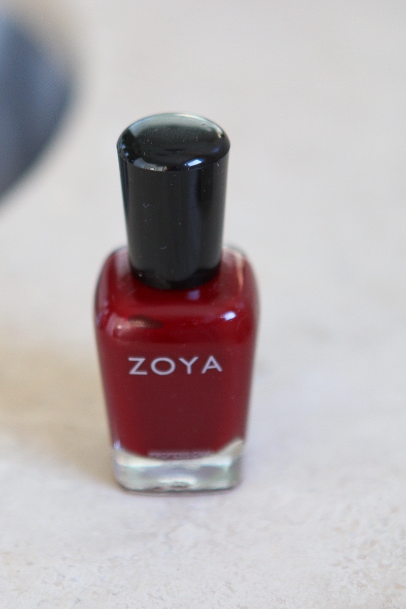 at home manicure with zoya polish