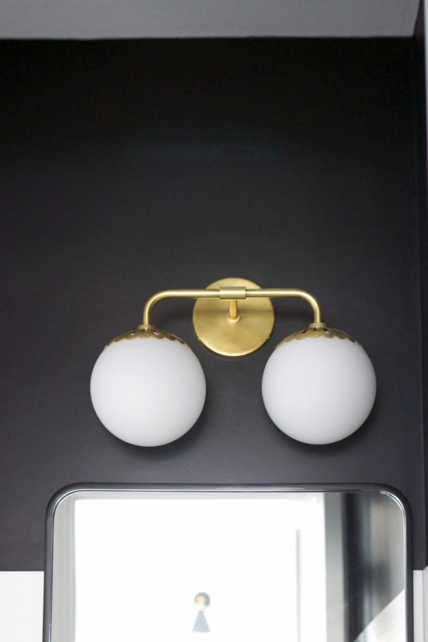 Black + White Powder Room Makeover | The DIY Playbook