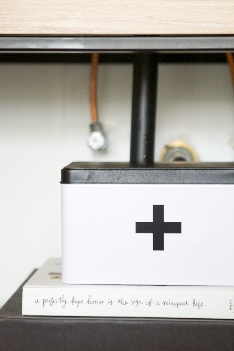 DIY first aid kit box for the bathroom