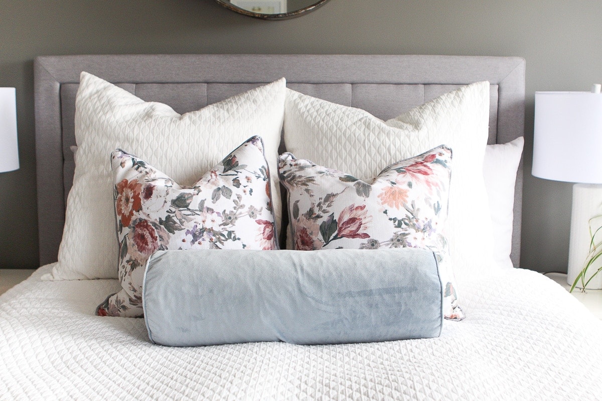 Floral bedroom pillows