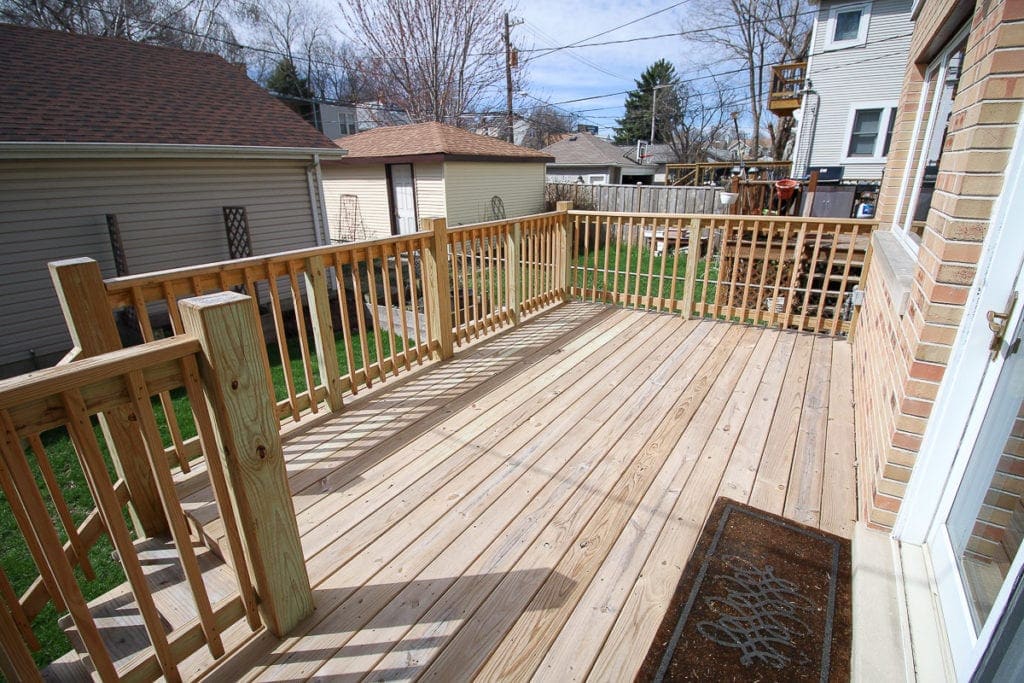 Deck before makeover