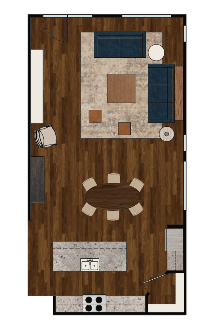 sos reader open concept living floor plan
