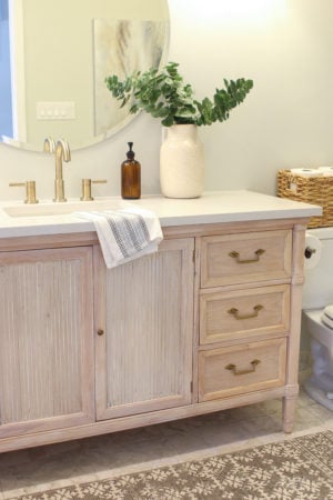 Master Bathroom Reveal - Dresser Turned Vanity | The DIY Playbook