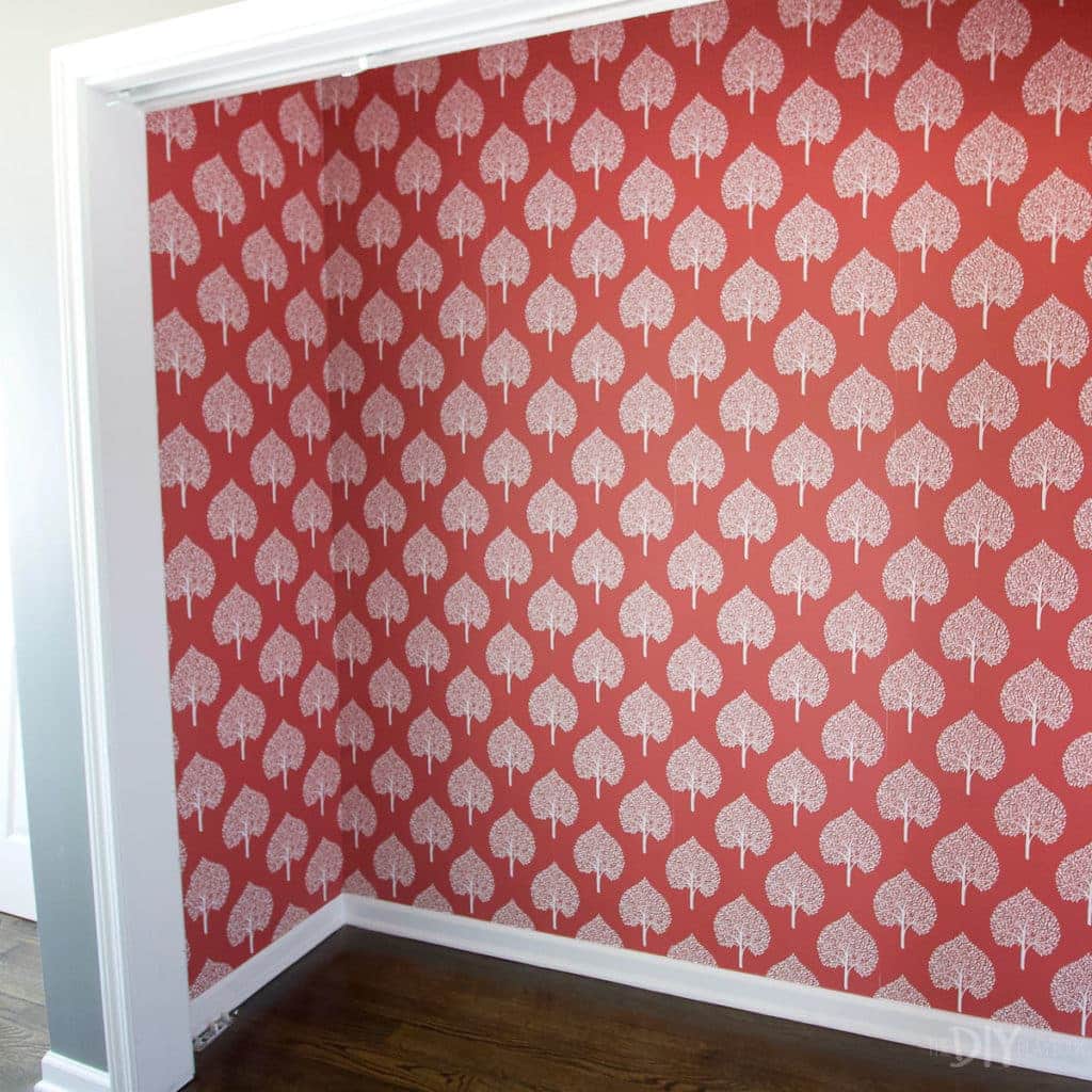 Installing peel and stick wallpaper