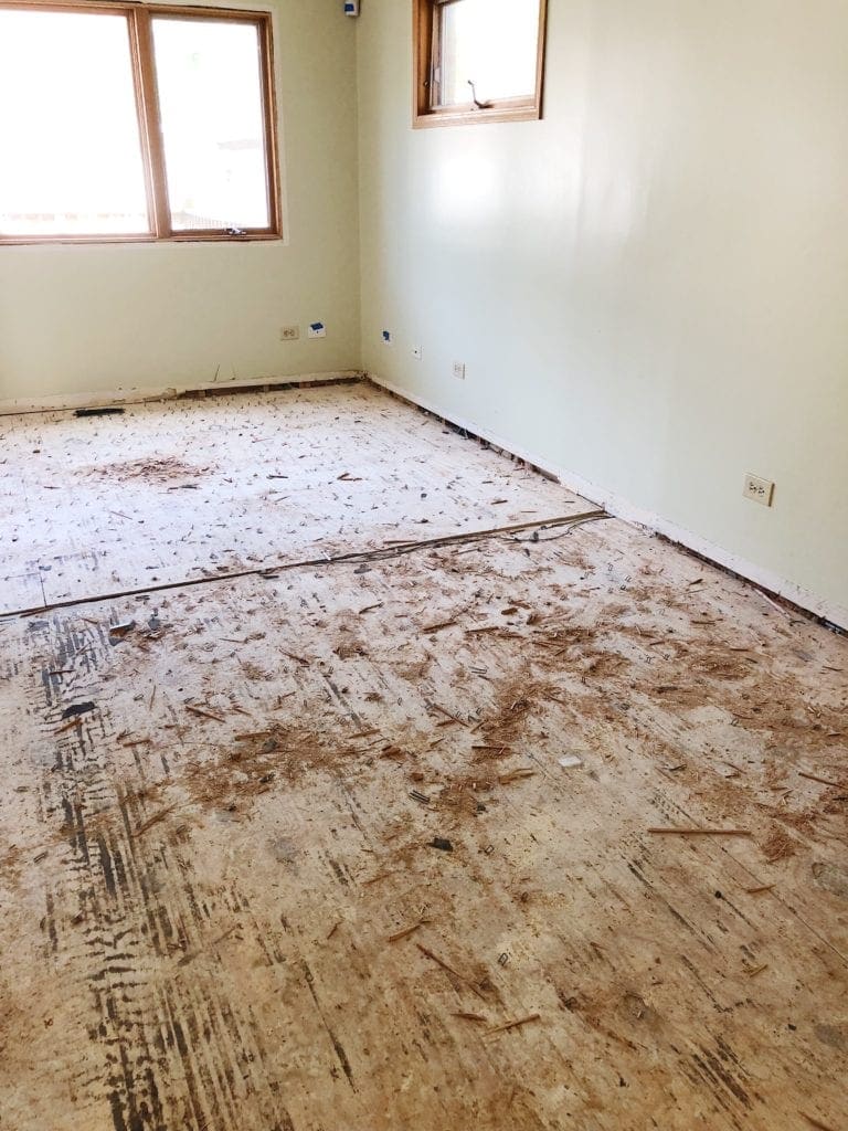 Remove hardwood flooring