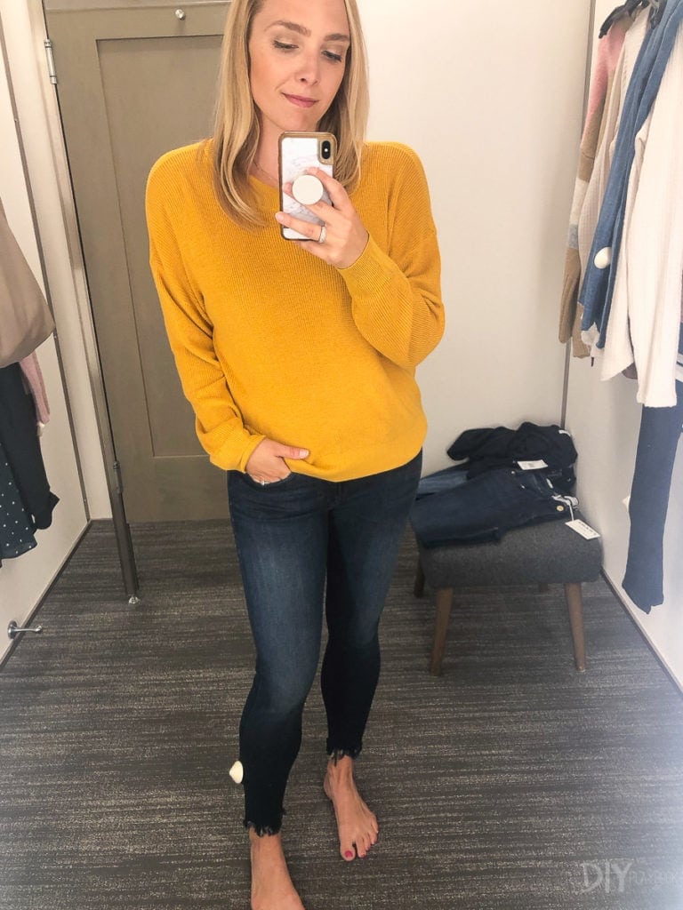 Yellow basic sweater