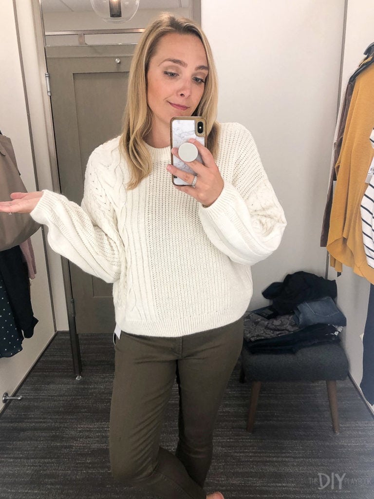 White sweater from the Nordstrom Anniversary Sale 2019