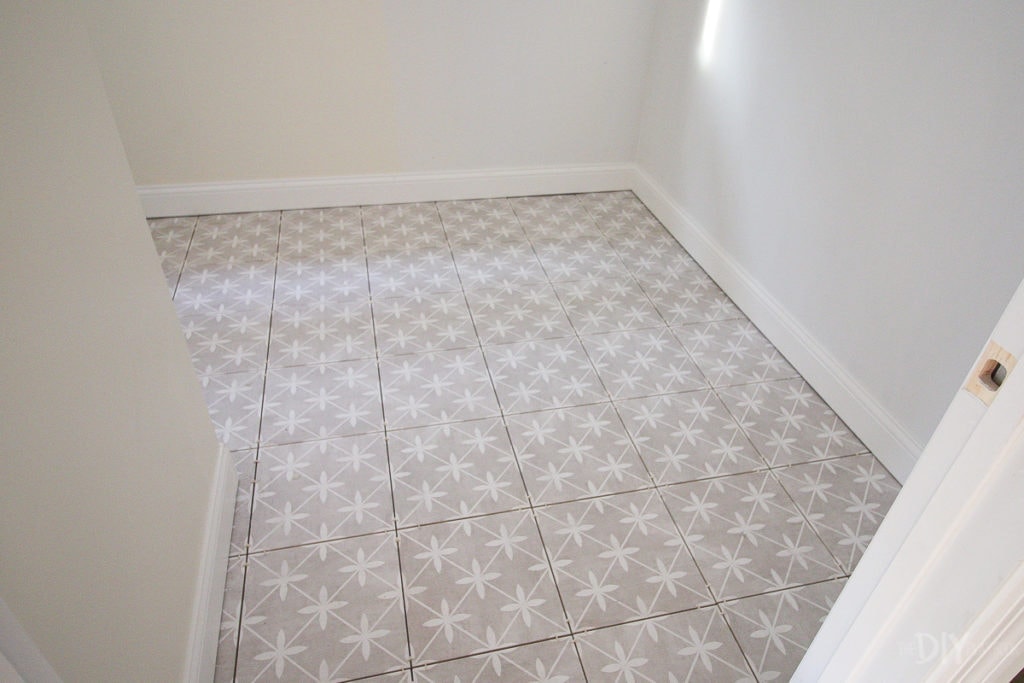 Our new laundry room floor tile
