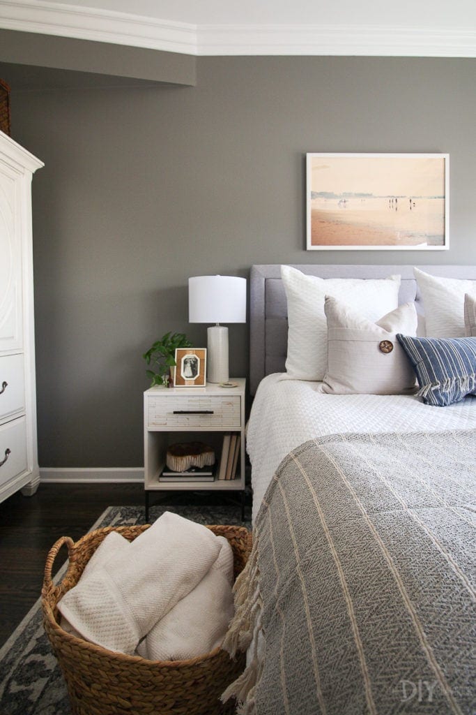 Coastal nightstand and accessories
