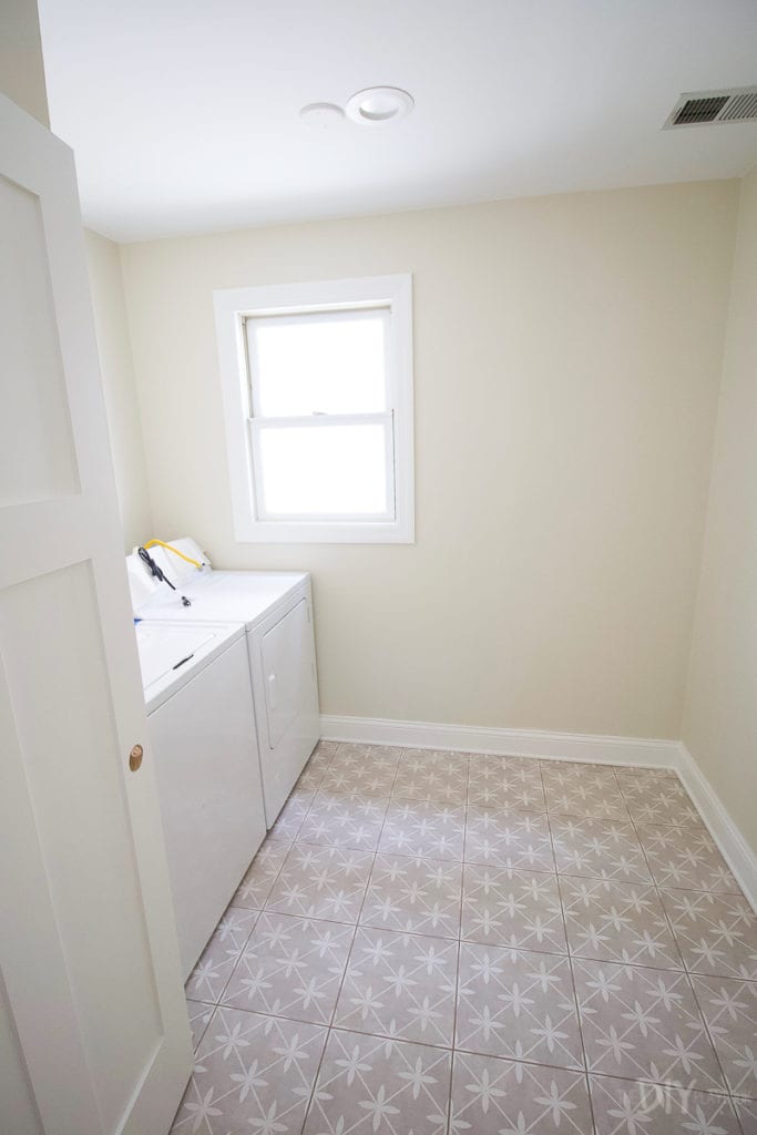 New laundry room floor tile