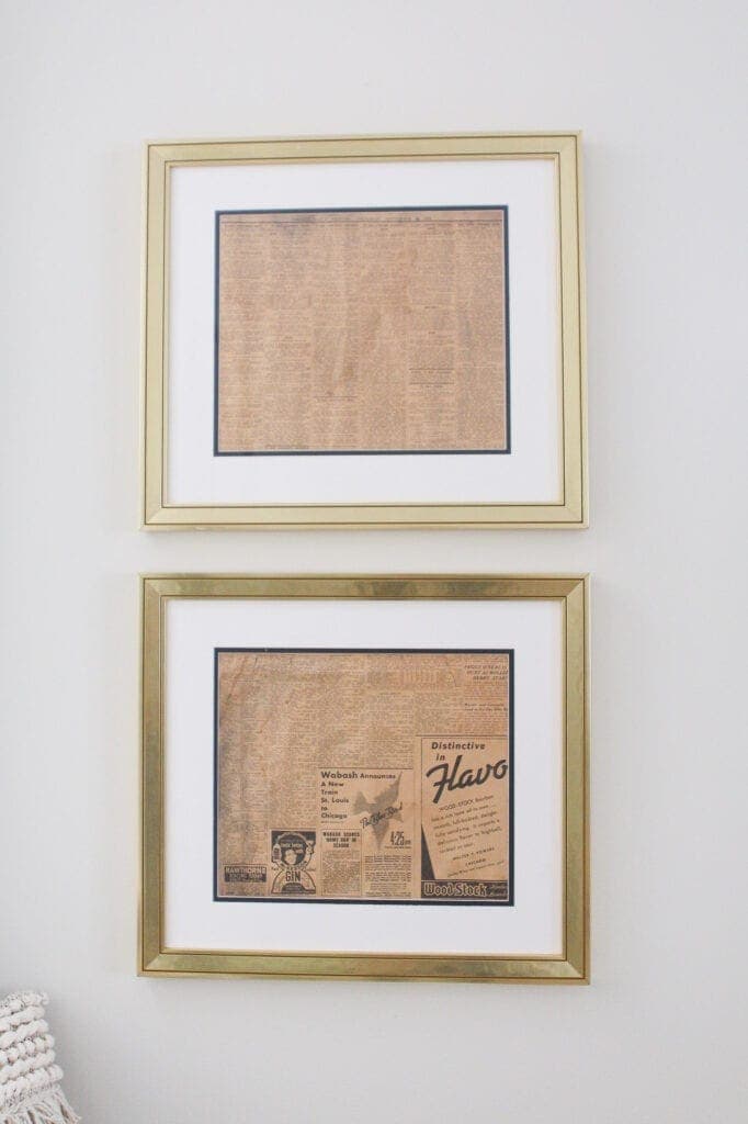 Custom framing with gold frames