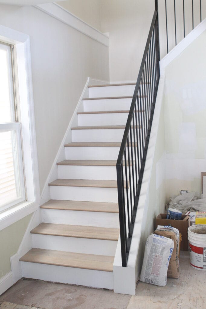 Stairwell transformation with paint and metal