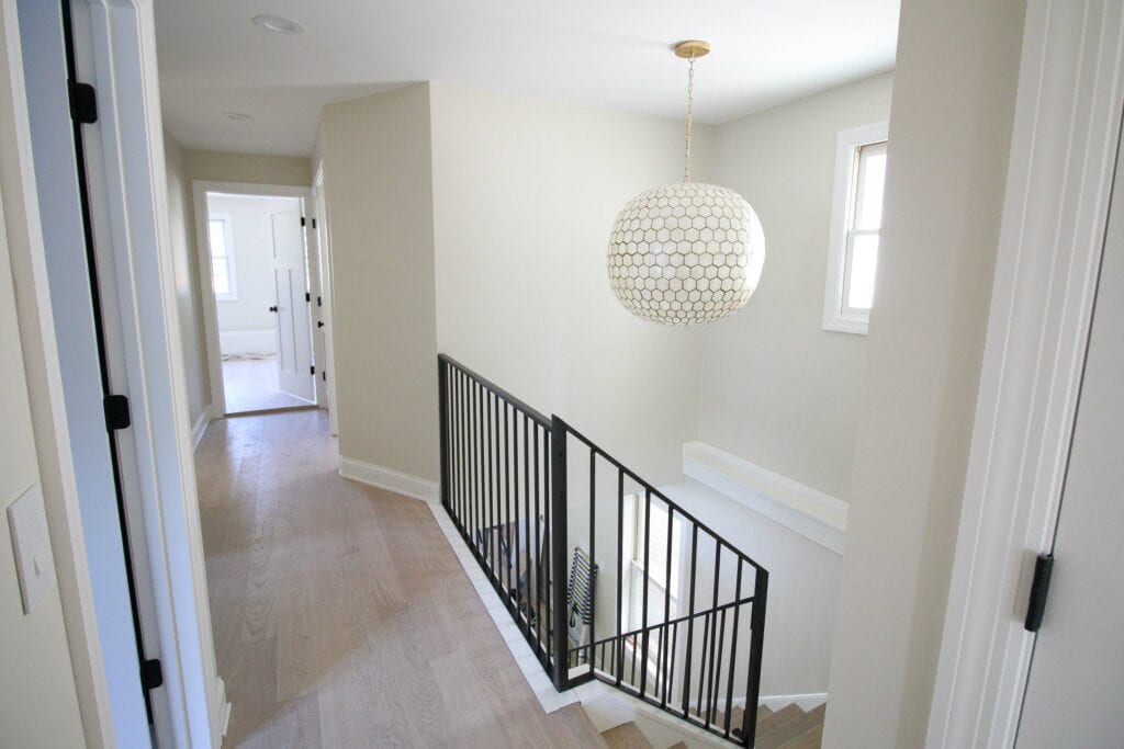 Stairwell transformation with metal railing