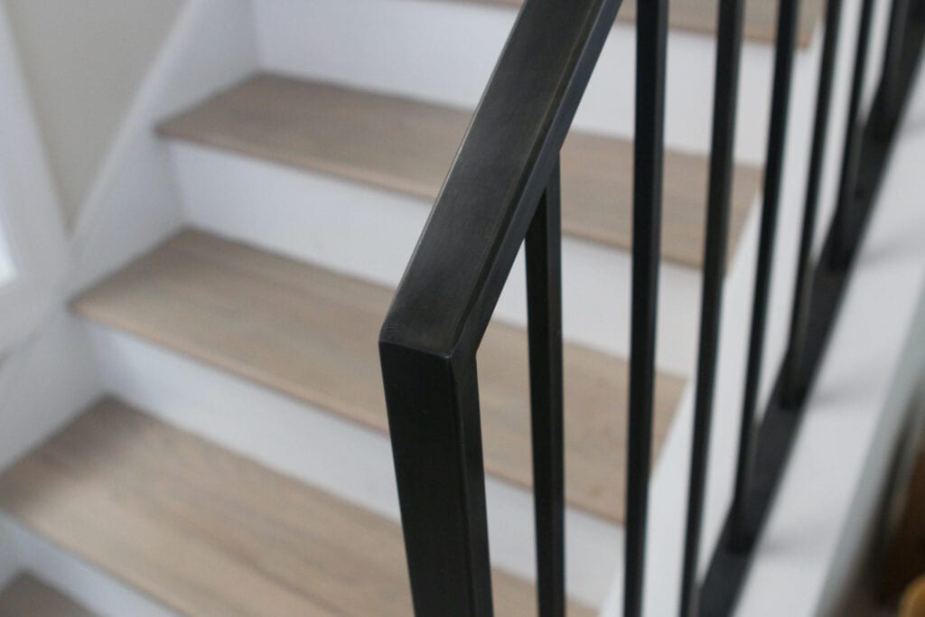 Sleek black railings