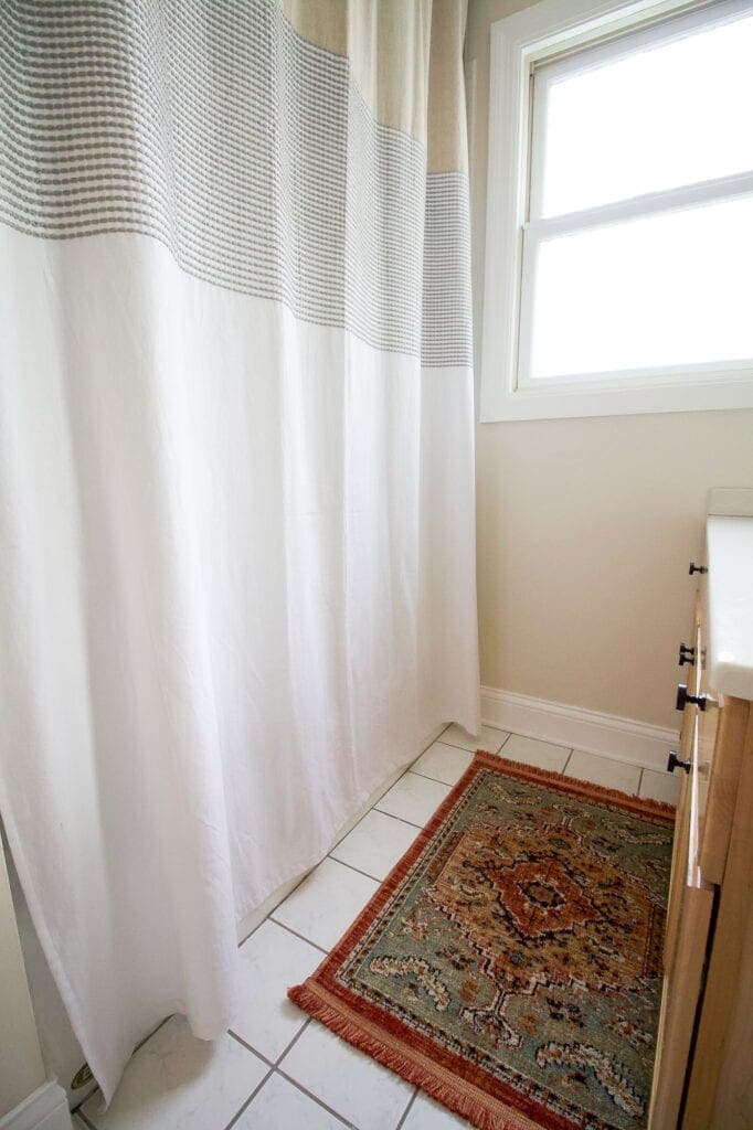 Your shower curtain should kiss the ground