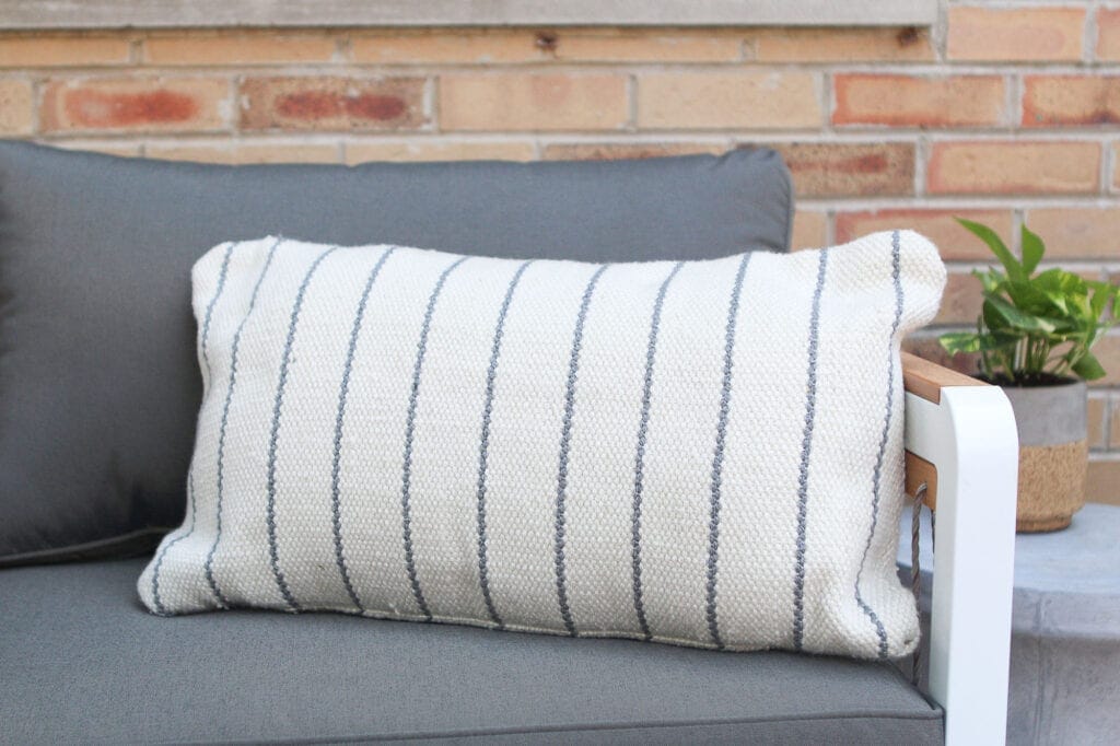 Striped lumbar pillow