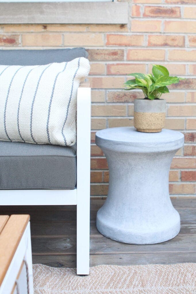Cement looking side table