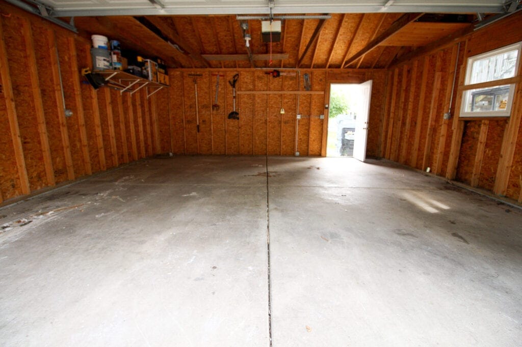 Before empty garage