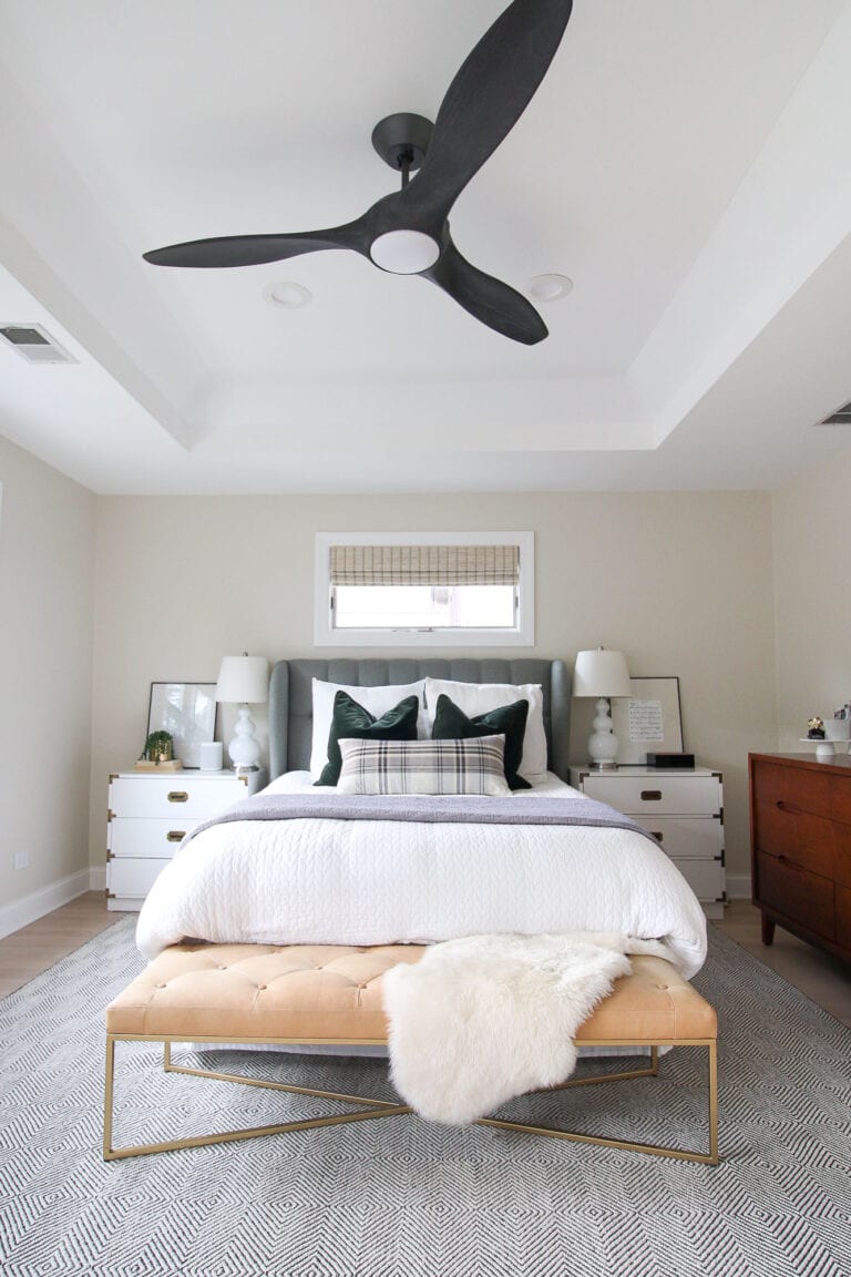 Stylish + Contemporary Bedroom Ceiling Fans | The DIY Playbook