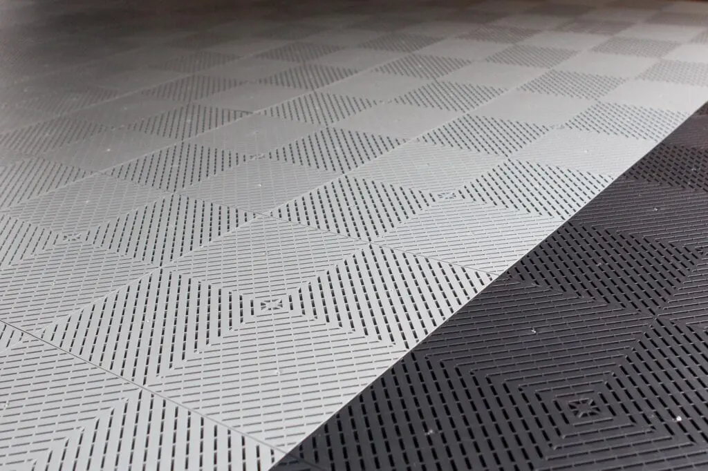 Our new garage floor tiles