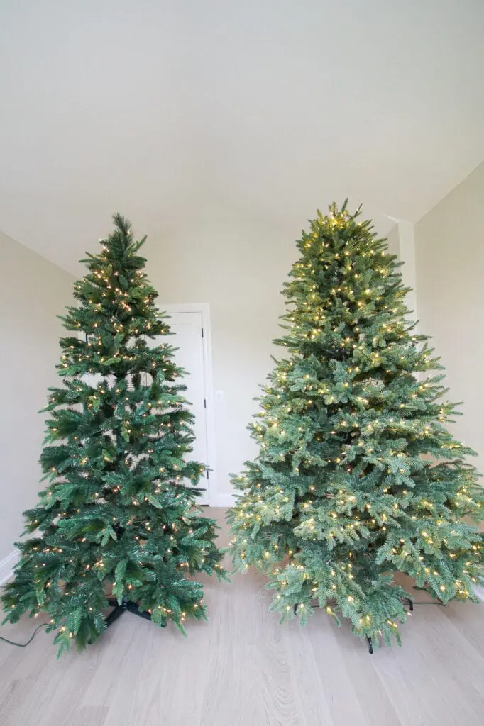 Comparing faux christmas trees