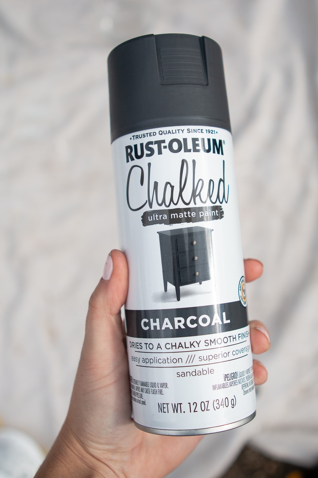 Charcoal spray paint