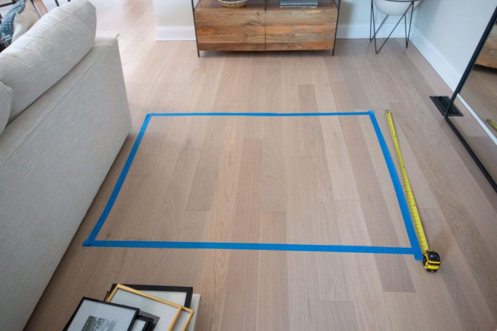 Transfer your painter's tape to the floor